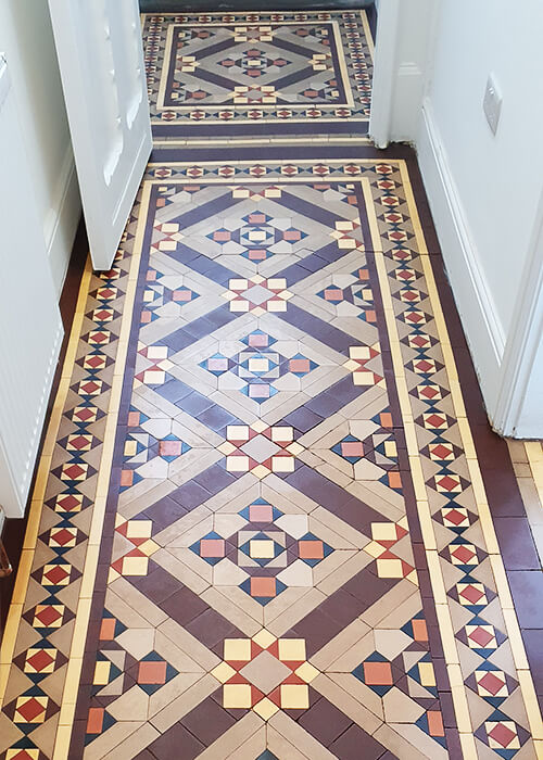 colour restoration of victorian floor tiles
